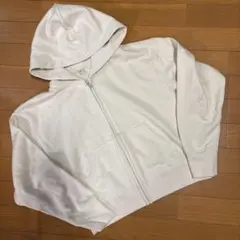 ユニクロ　アイボリー フルジップ パーカー Mサイズ