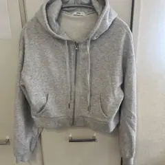 WEGO グレー ジップアップフーディ