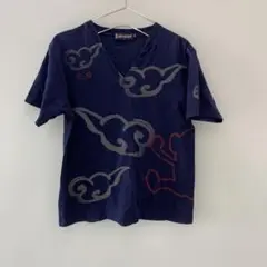 J1040 Vネック Tシャツ ネイビーメンズ S