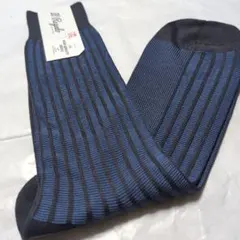 Il Regalo＊ ストライプ ネイビーソックス＊ 高級ソックス27~29cm