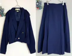 b149 レディース セットアップ コスプレ 制服 ジャケット スカート 紺 M
