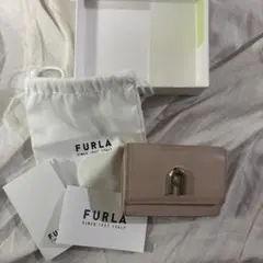 FURLA ピンク 三つ折り財布 保存袋付き