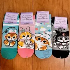 【新品４足セット】サンリオ　モフサンドコラボ　靴下　23〜25cm