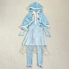 アナと雪の女王 エルサコスチューム なりきり3点セット レオタード風【130】