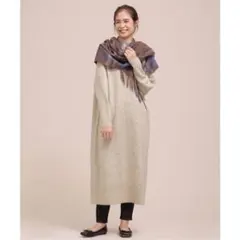 nano・universe WEB限定/ハイネック コクーン ニットワンピース