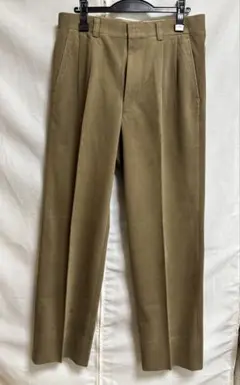 【クロコダイル美品】カーキ スラックス メンズパンツ ブラウン