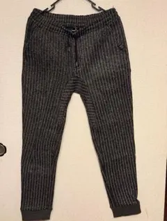 detective stitch ストライプパンツ グレー