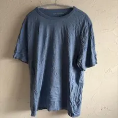 フリーアセンブリー 無地 Tシャツ クルーネック 半袖 M 青 綿 お出かけ