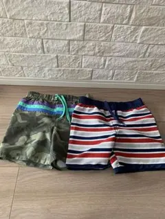 美品　2枚セット　Old Navy 水着 12-18M 迷彩柄 ストライプ