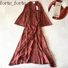 未使用タグ付✨定価10万 フォルテフォルテ ガウンワンピース 1 カシュクール