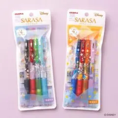 ゼブラ ジェルボールペン サラサクリップ ディズニーデザイン 4色セット２個