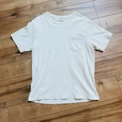 ブ*ン様 洗いざらし太番手クルーネック半袖Ｔシャツ/ホワイト/綿100%