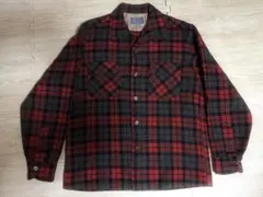 t*8様 50S Pendleton 100%ウール チェックシャツ 赤緑 猫目