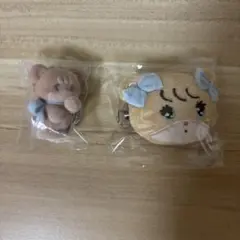 mikko ラテ　ぬいぐるみ マスコット ヘアクリップ 2点セット