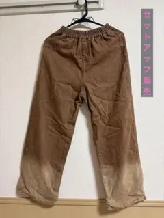 【セットアップ】子供用ダンス衣装 ブラウン グラデーション 長ズボン チョッキ