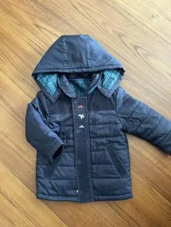 familiar フード付きダウンコート　紺　90