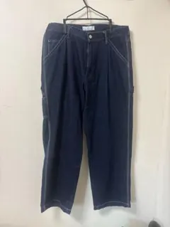 ダークブルー カーゴデニムパンツ