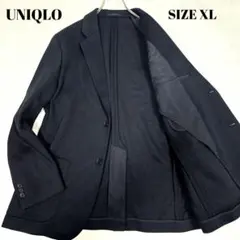 極美品 ユニクロ コンフォートジャケット ジャージー素材 ストレッチ 黒 XL