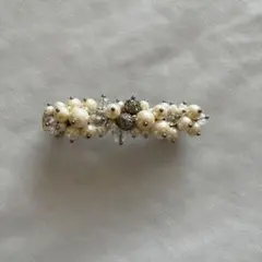 パールクリスタルヘアクリップ