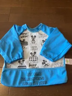 ミッキーマウス 長袖食事エプロン