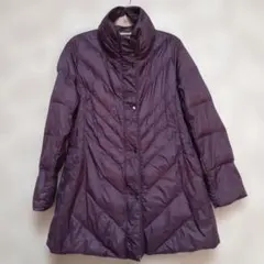パープル ダウンジャケット スタンドカラー