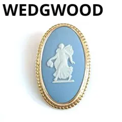 美品 ウェッジウッド カメオ ブローチ 女神 ブルー 英国 WEDGWOODのサムネイル