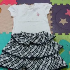 期間限定 KP Tシャツとポンポネット スカートセット