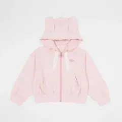 【新品/メゾピアノ】140cm.うさ耳ジップパーカ