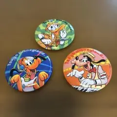 【激レア】お値引き☆ドナルド　グーフィー　プルート　缶バッジ　ディズニーランド