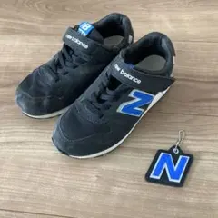 【ニューバランス】996 キッズ　スニーカー　 ブラック　ブルー　19.0cm