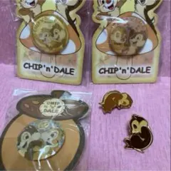 新品未開封・限定品】ディズニー チップ＆デール ビッグ缶バッジ 2000
