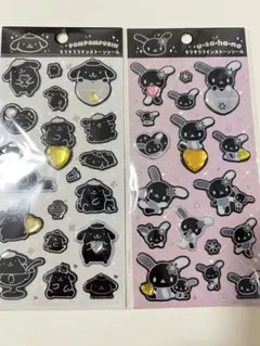 正規品 ポムポムプリン ウサハナ　キラキララインストーンシール　２枚セット