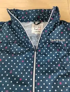 120 ネイビー 紺色　薄手　ウインドブレーカー　水玉ジャンパー 上着　女の子