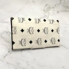 MCM 長財布 ロングウォレット ホワイト ロゴ - メルカリ
