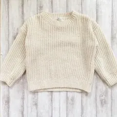 98/104シェニールニットセーターH&M