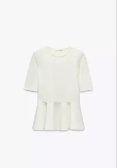 ペプラムトップス Tシャツ