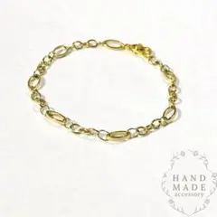 サージカルステンレスブレスレット ゴールドチェーン ハンドメイド