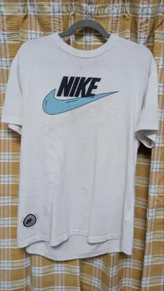 90s nike tシャツ usa製 デカロゴ ギザロゴ y2k 短丈 霜降り - メルカリ