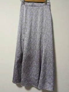 snidel フレア ロングスカート パープル 花柄