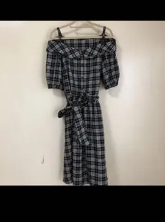 INGNI ギンガムチェック　ワンピース　オフショル