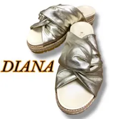 【美品】 DIANA ダイアナ リボン サンダル ミュール 靴 M 23.5