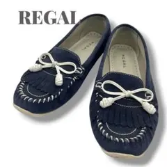 REGAL ネイビー フリンジ付きモカシンのサムネイル