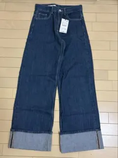 ZARA デニムパンツ ワイドレッグ 34サイズのサムネイル