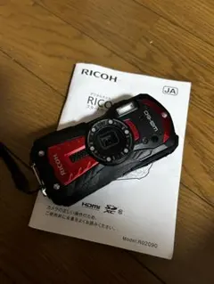 RICOH WG-60 ブラック レッド 防水 デジタルカメラ 本体　美品のサムネイル