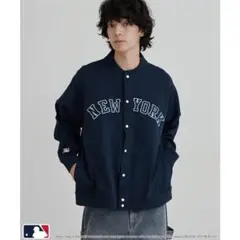 coen MLB別注 ニット スタジャン ブルゾン