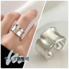 シルバー ウェーブリング メキシカンジュエリー ヴィンテージ 指輪 幅広 太め