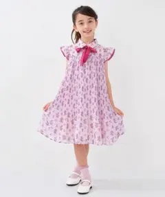 ケイトスペード キッズ　フローラルプリーツワンピース　130