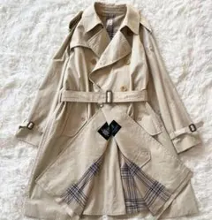 極美品 アナトミカ 一枚袖 ベンタイルトレンチコート 裏地チェック柄 44（M） ANATOMICA（アナトミカ） シングルラグランコート 530-552-01 裏地
