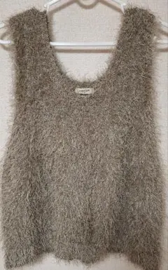 studio CLIP フリンジベスト ベージュ系