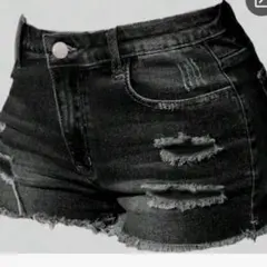 ショートパンツデニム黒